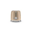 Smeg 50s Brødrister Champagne TSF01 2 Skiver med Bagelfunksjon