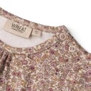 Sand Melange Wheat Rib Ruffle SS Body (56 / 1 2 mnd)