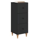 vidaXL Skuffeskap Svart 33 x 34,5 x 90 cm Konstruert tre