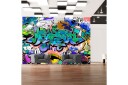Fototapet Graffiti Blue Theme 250x175 - Artgeist sp. z o. o.