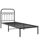  Sengeramme i metall med hodegavl svart 80x200 cm 8721102644801
