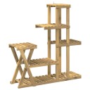 vidaXL Planteholder Hvit 95 x 25 x 101,5 cm Solid akasietre