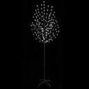 vidaXL LED juletre Svart 210 cm Stål 180 LED-lys