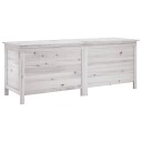 vidaXL Putekasse hvit 150x50x56,5 cm heltre gran