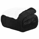vidaXL Kastteppe Svart 150 x 200 cm Fleece