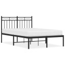 vidaXL Sengeramme i metall med hodegavl svart 120x190 cm 8721012209978