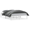 vidaXL Sengeramme i metall hvit 135x190 cm 8721012304758