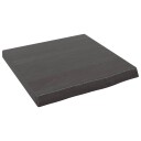vidaXL Vegghylle m?rkegr? 40x40x4 cm behandlet heltre eik