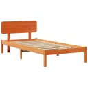  Sengestamme med hodegjerde Vokset Brun 75 x 190 cm Heltre furu