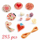 Djeco Plastperler Hjerter 285 stk