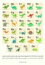 Cute Dinosaur Alphabet Plakat / 50x70