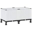 vidaXL Hagekrukke med hjul Hvit 80 x 40 x 48 cm PP
