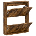 vidaXL Vegghengt skoskap ARNHEM 71 x 17 x 86 cm Konstruert tre