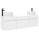 vidaXL Baderomsskapsett 3 stk. Hvit 49 x 44,5 x 66 cm Konstruert tre