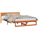  Senge ramme Vokset brun Solid furutre 160 x 200 cm Holdbar