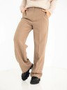Selected Femme Rita Mid Waist Wide Pant Beige 36/32