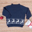 Bluum Strik Strikkegenser Reinsdyr - garnpakke i Bluum Pure Eco Baby Wool