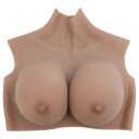 vidaXL Silikonbryst H-cup Lysebrun 4012223