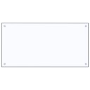 vidaXL Kjøkkenplate gjennomsiktig 100x50 cm herdet glass