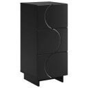 vidaXL Skjenk Svart 33,5 x 34,5 x 75 cm Konstruert tre