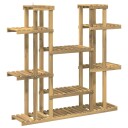 vidaXL Planteholder Hvit 123 x 25 x 114,5 cm Solid akasietre