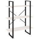 vidaXL Bokhylle 3 niv?er hvit 80x30x105 cm heltre furu