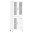 vidaXL Highboard hvit 69,5x34x180 cm konstruert tre 8720845479992