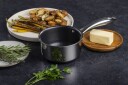 Hexclad kasserolle med lokk 1,0l hybrid
