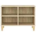 vidaXL TV-benk med ben i heltre sonoma eik 69,5x30x50 cm