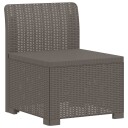 vidaXL 1 seters Hage Sofa Rattan Utseende PP Lysegrå
