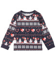 Happy Seasons Christmas Heart Pajamas Navy Kids   Navy   80 92