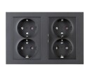 Elko Plus Ramme Dblstikk 2-Hull Sort