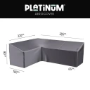 Platinum Aerocover Loungetrekk L HB 285x220x100xH65/90 Venstre Aerocover Antrasitt