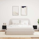 Vegghengte TV-benker med LED 2 stk svart 30,5x35x30 cm 837221
