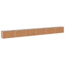 vidaXL Hevet Hagebed Treet Brown 600 x 40 x 55 cm kaldvalset stål