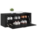 Sko Skap med hylle Svart eik 100 x 35 x 38 cm Konstruert tre