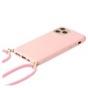Saii Eco Line iPhone 11 Pro Biologisk Nedbrytbart Deksel med Stropp Rosa