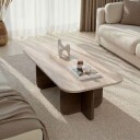 Salrin Sofabord 120x41x60 cm - Travertin, Venezia valnøtt