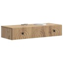 vidaXL Vegghengt Sidebord Artisan eik 87,5 x 34,5 x 17 cm