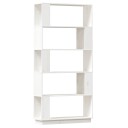 vidaXL Bokhylle/romdeler hvit 80x25x163,5 cm heltre furu