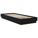  Sengestativ med LED Svart eik 80 x 200 cm Konstruert tre