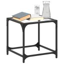  Sofabord med gjennomsiktig glassplate 40x40x40 cm stål 845958