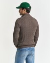Gant Kabelstrikket genser med half zip SEAWOOD MELANGE XXL