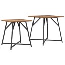  Sidebord 2 stk Gammelt Tre Laget av Tre og Metall