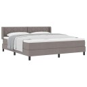  Box vår seng med madrass taupe 180x200 cm stoff
