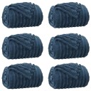 vidaXL Kastepledd 6 pcs Marineblå 200 x 150 cm Fleece