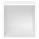 vidaXL TV-benker 2 stk hvit 37x35x37 cm sponplate