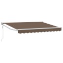  Uttrekkbar markise Gråbrun 3,5 x 2 m Polyester og Metall