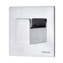 blomus Menoto selvklebende krok 6 x 6 cm Polert rustfritt st?l