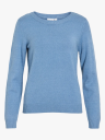 Vila Ril O Neck Long Sleeve Knit Top Blå S